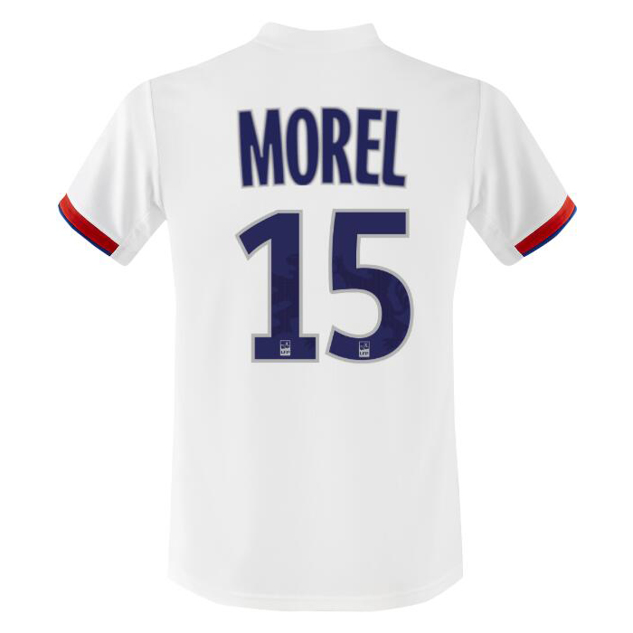 Kinder Fußball Jeremy Morel 15 Heimtrikot Weiß Trikot 2019/20 Hemd