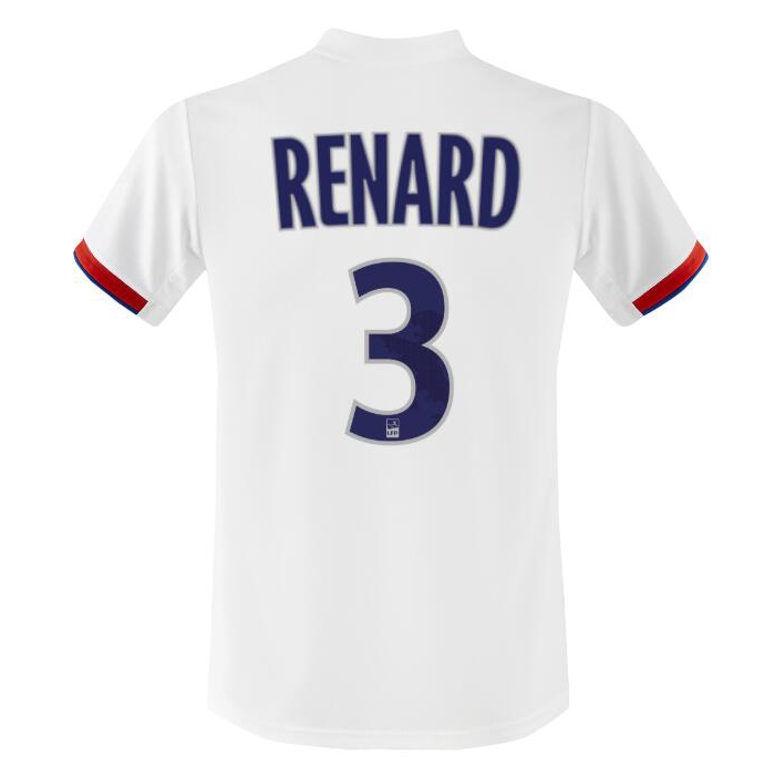 Kinder Fußball Wendie Renard 3 Heimtrikot Weiß Trikot 2019/20 Hemd