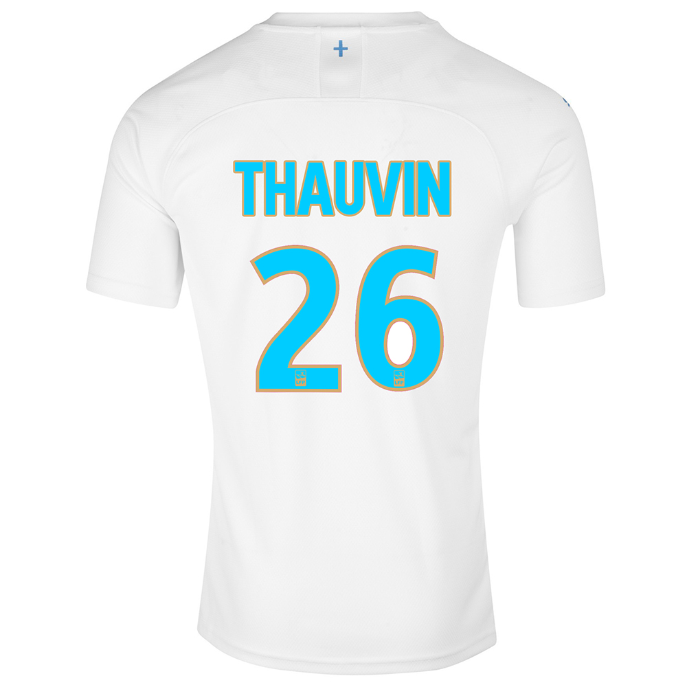 Kinder Fußball Florian Thauvin 26 Heimtrikot Weiß Trikot 2019/20 Hemd