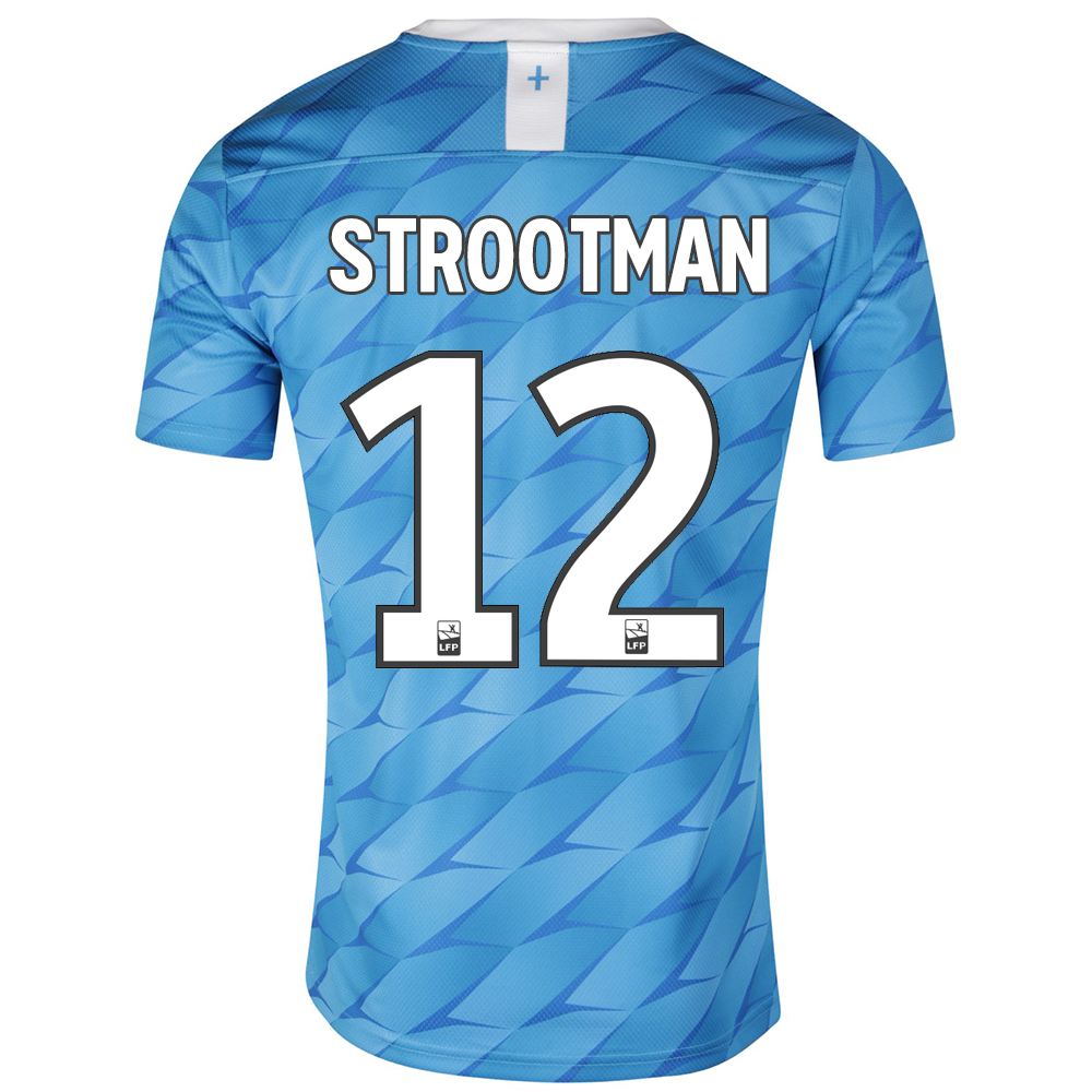 Kinder Fußball Kevin Strootman 12 Auswärtstrikot Blau Trikot 2019/20 Hemd