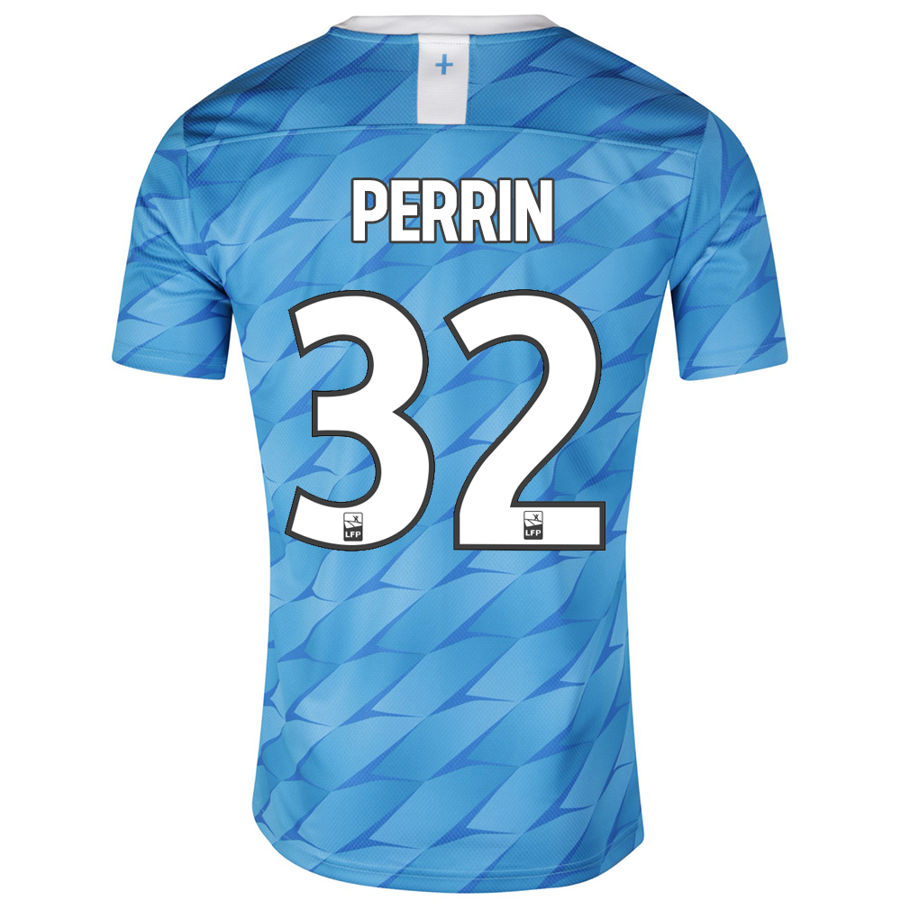 Kinder Fußball Lucas Perrin 32 Auswärtstrikot Blau Trikot 2019/20 Hemd