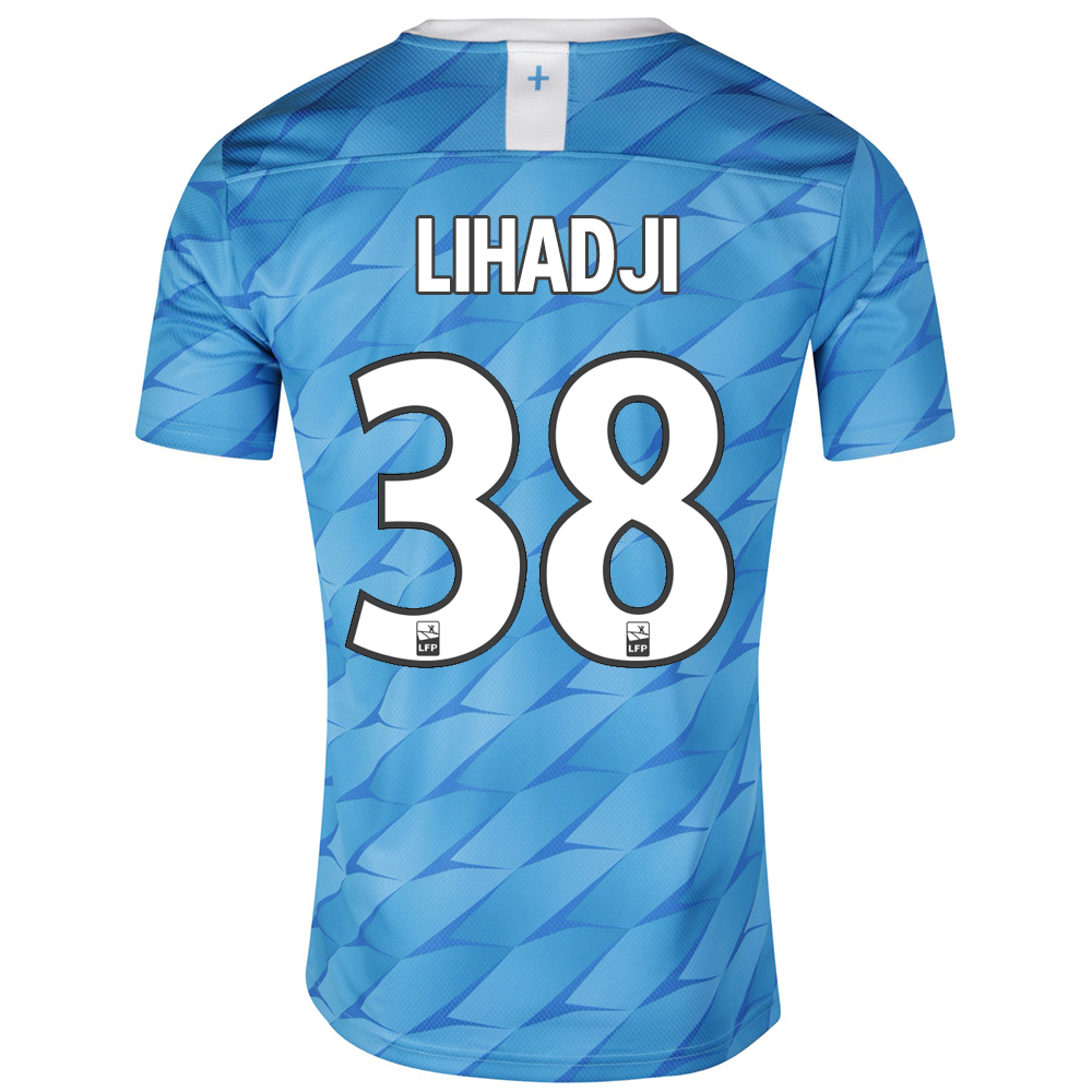 Kinder Fußball Isaac Lihadji 38 Auswärtstrikot Blau Trikot 2019/20 Hemd