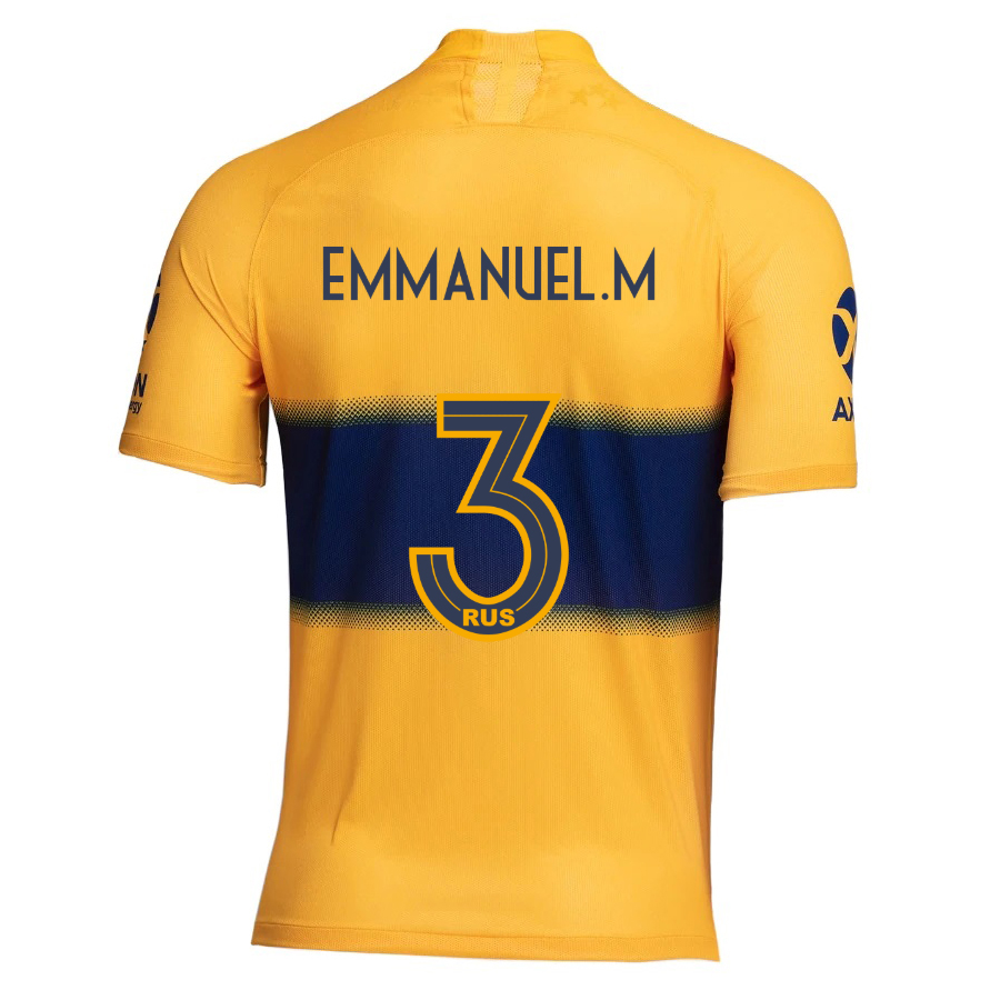 Kinder Fußball Emmanuel Mas 3 Auswärtstrikot Gelb Trikot 2019/20 Hemd