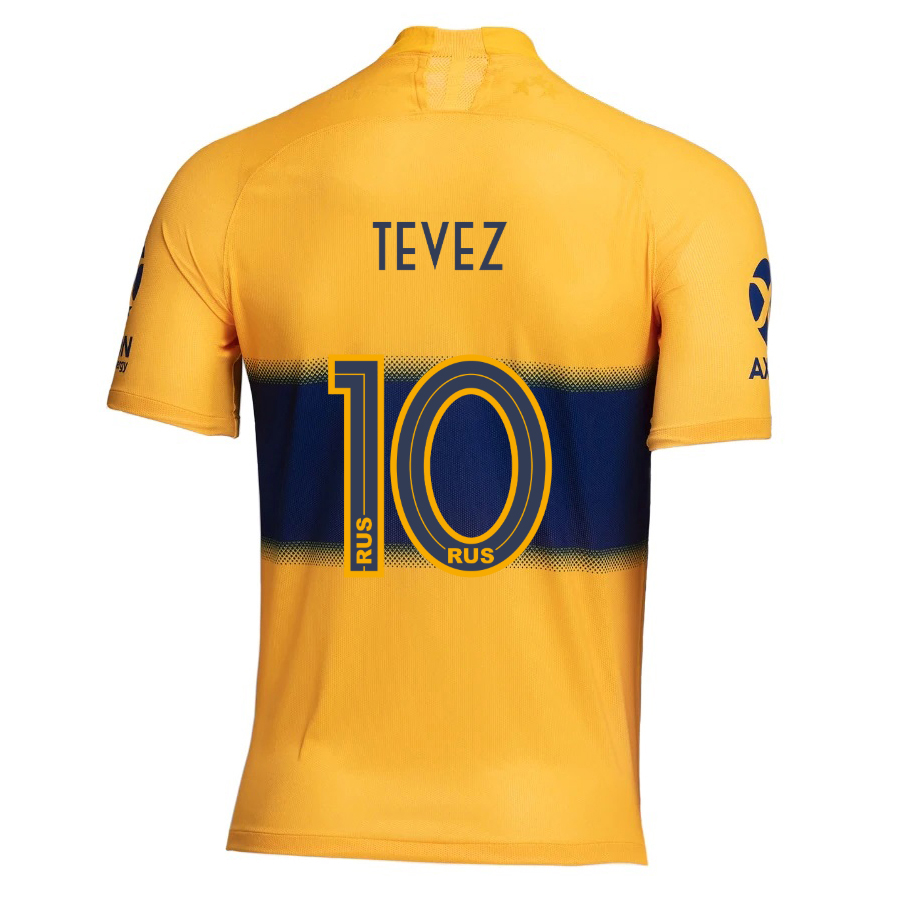 Kinder Fußball Carlos Tevez 10 Auswärtstrikot Gelb Trikot 2019/20 Hemd