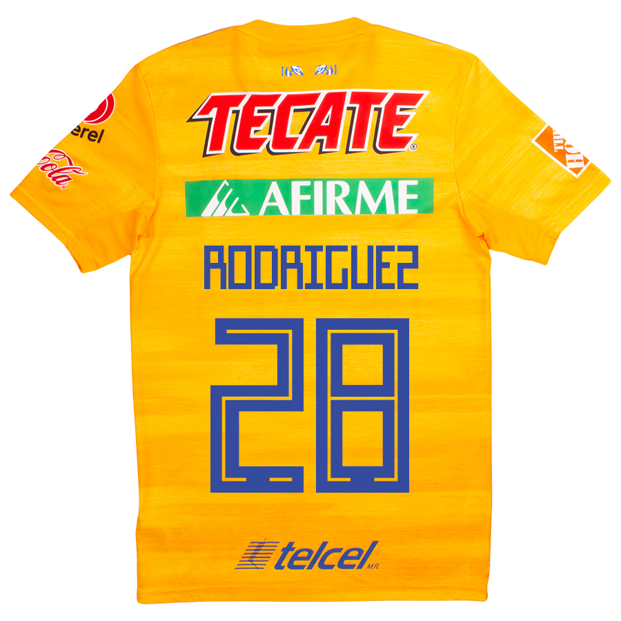Kinder Fußball Luis Rodriguez 28 Heimtrikot Gelb Trikot 2019/20 Hemd