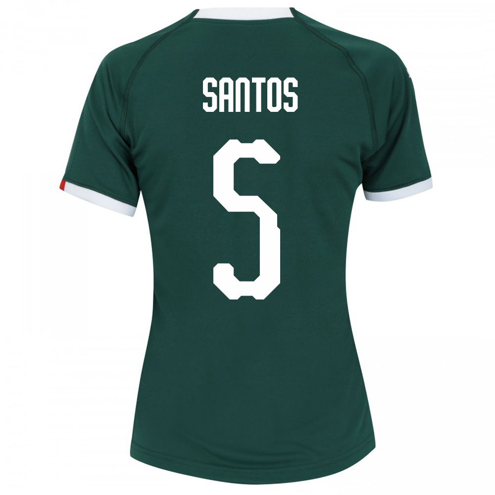 Kinder Fußball Thiago Santos 5 Heimtrikot Grün Trikot 2019/20 Hemd