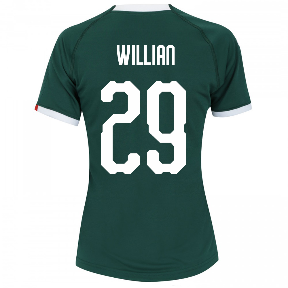 Kinder Fußball Willian 29 Heimtrikot Grün Trikot 2019/20 Hemd