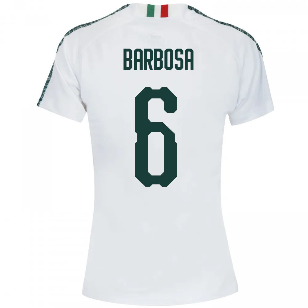 Kinder Fußball Diogo Barbosa 6 Auswärtstrikot Weiß Trikot 2019/20 Hemd