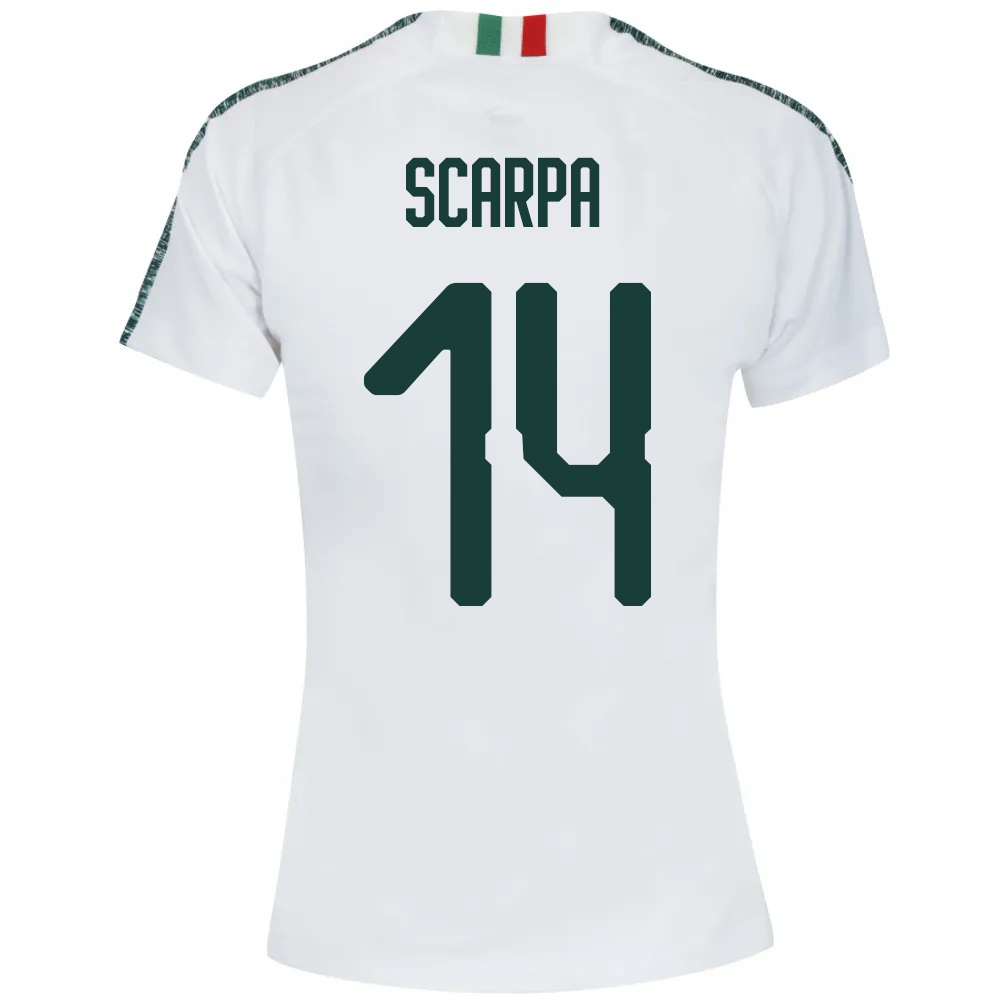 Kinder Fußball Gustavo Scarpa 14 Auswärtstrikot Weiß Trikot 2019/20 Hemd