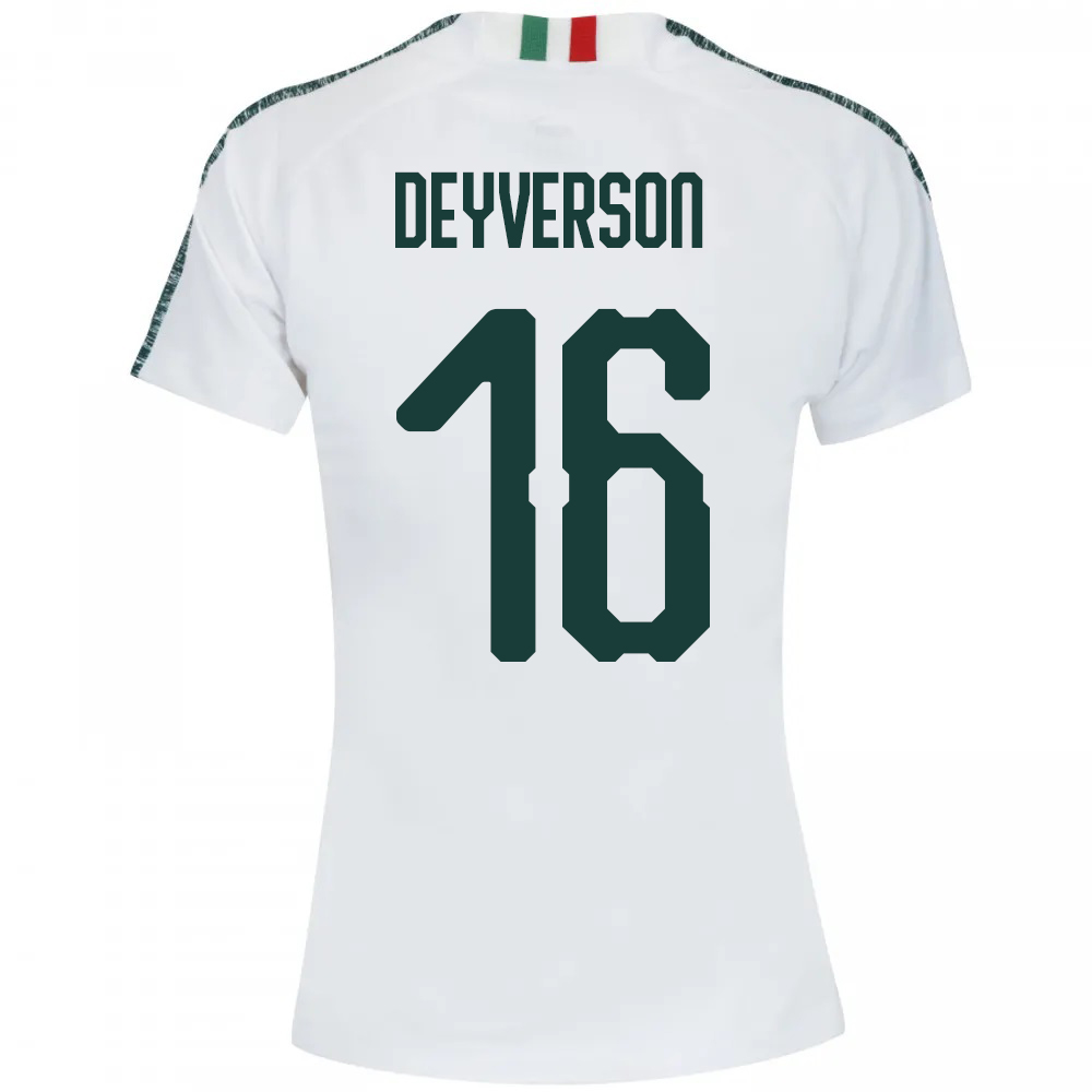 Kinder Fußball Deyverson 16 Auswärtstrikot Weiß Trikot 2019/20 Hemd