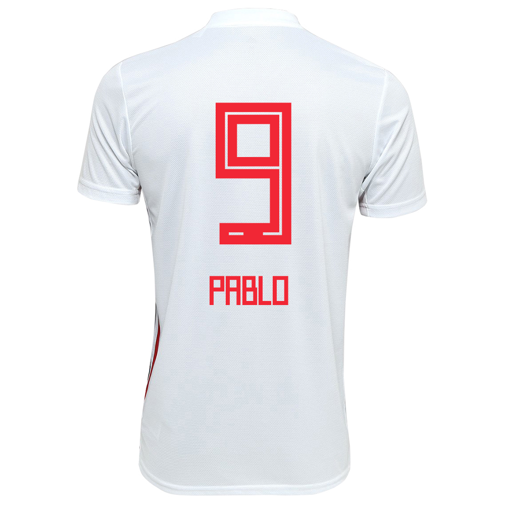 Kinder Fußball Pablo 9 Heimtrikot Weiß Trikot 2019/20 Hemd