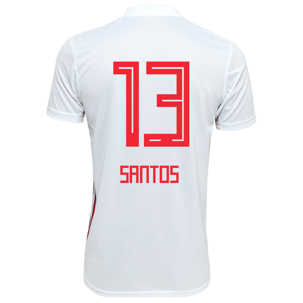 Kinder Fußball Luan Santos 13 Heimtrikot Weiß Trikot 2019/20 Hemd