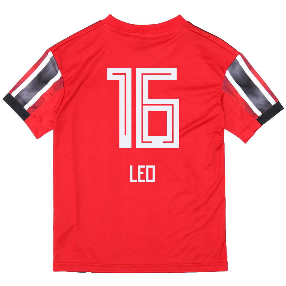 Kinder Fußball Leo 16 Auswärtstrikot Rot Trikot 2019/20 Hemd