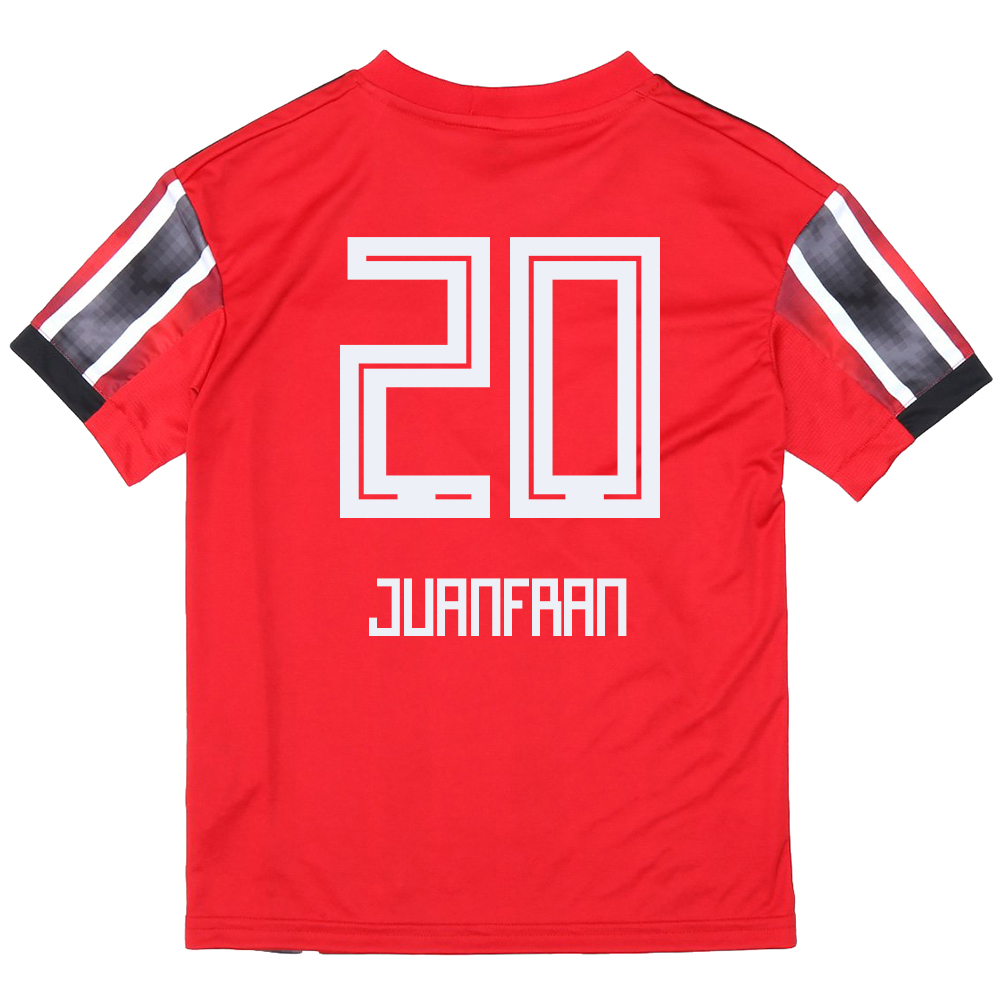 Kinder Fußball Juanfran 20 Auswärtstrikot Rot Trikot 2019/20 Hemd