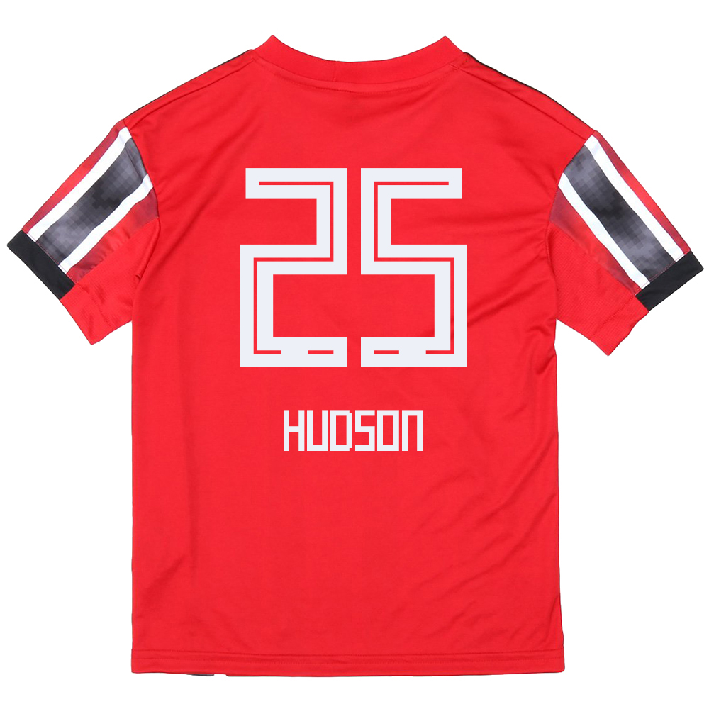 Kinder Fußball Hudson 25 Auswärtstrikot Rot Trikot 2019/20 Hemd