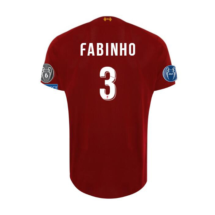 Kinder Fußball Fabinho 3 Heimtrikot Rot Trikot 2019/20 Hemd