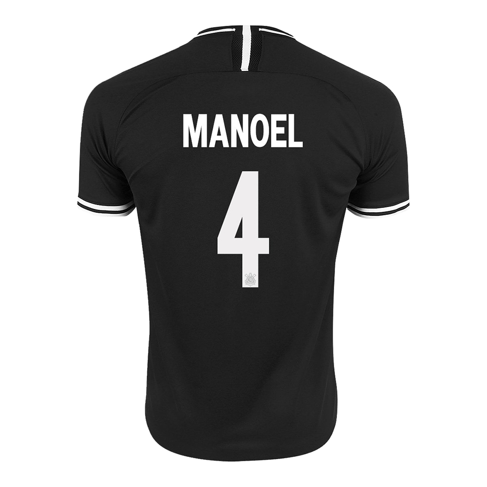 Kinder Fußball Manoel 4 Auswärtstrikot Schwarz Trikot 2019/20 Hemd
