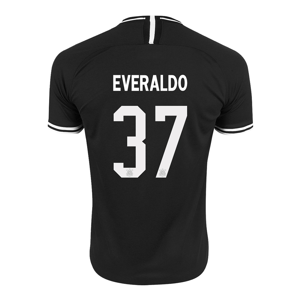 Kinder Fußball Everaldo 37 Auswärtstrikot Schwarz Trikot 2019/20 Hemd