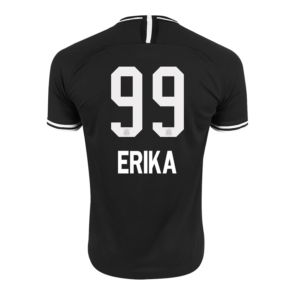 Kinder Fußball Erika 99 Auswärtstrikot Schwarz Trikot 2019/20 Hemd