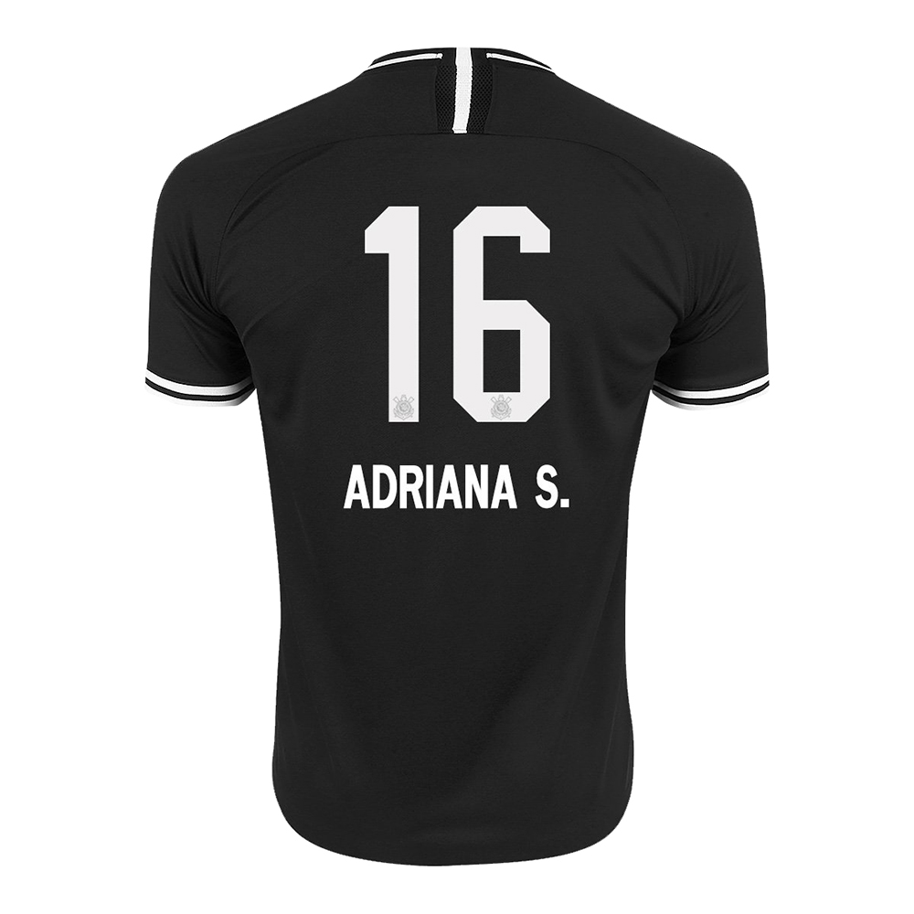 Kinder Fußball Adriana S 16 Auswärtstrikot Schwarz Trikot 2019/20 Hemd