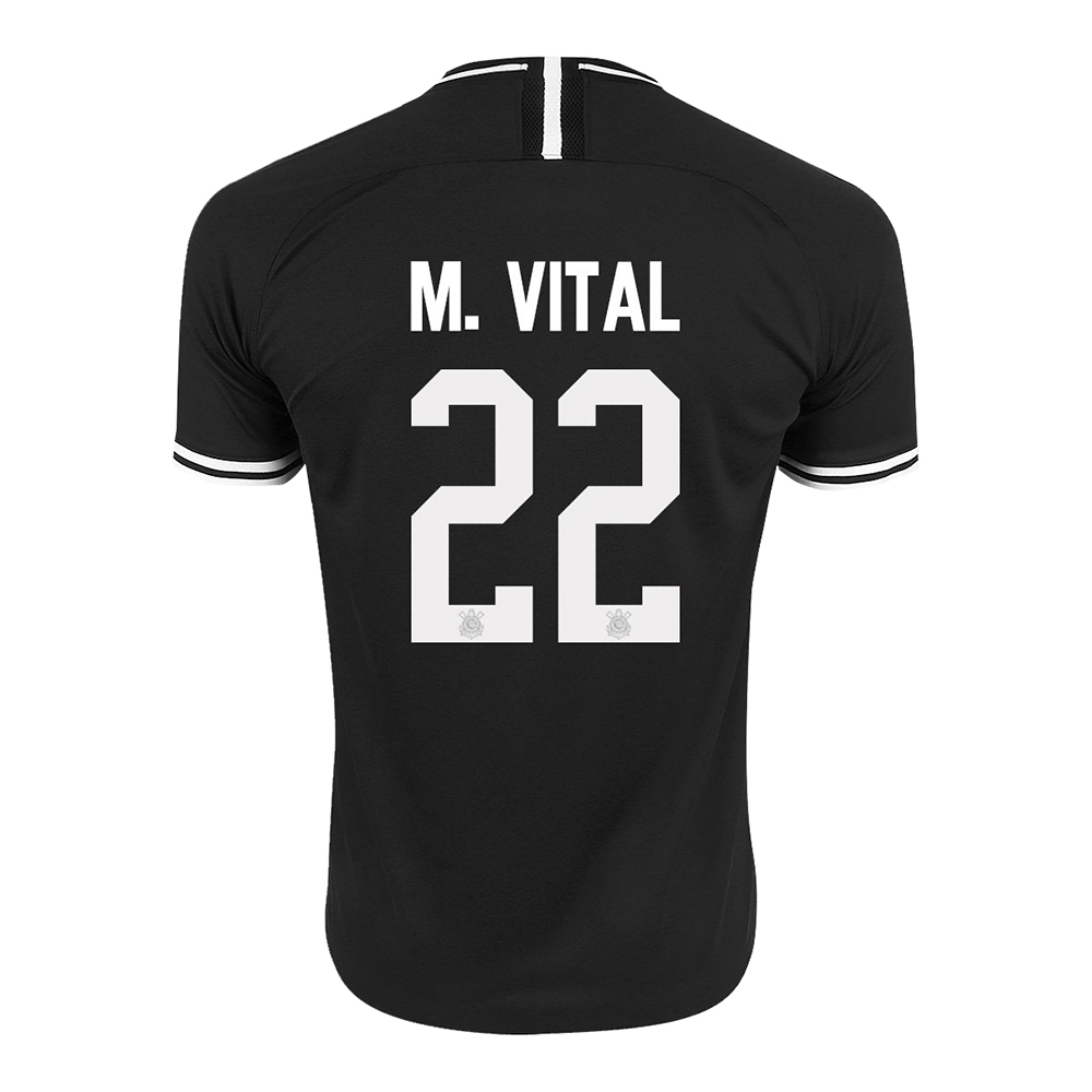 Kinder Fußball Mateus Vital 22 Auswärtstrikot Schwarz Trikot 2019/20 Hemd