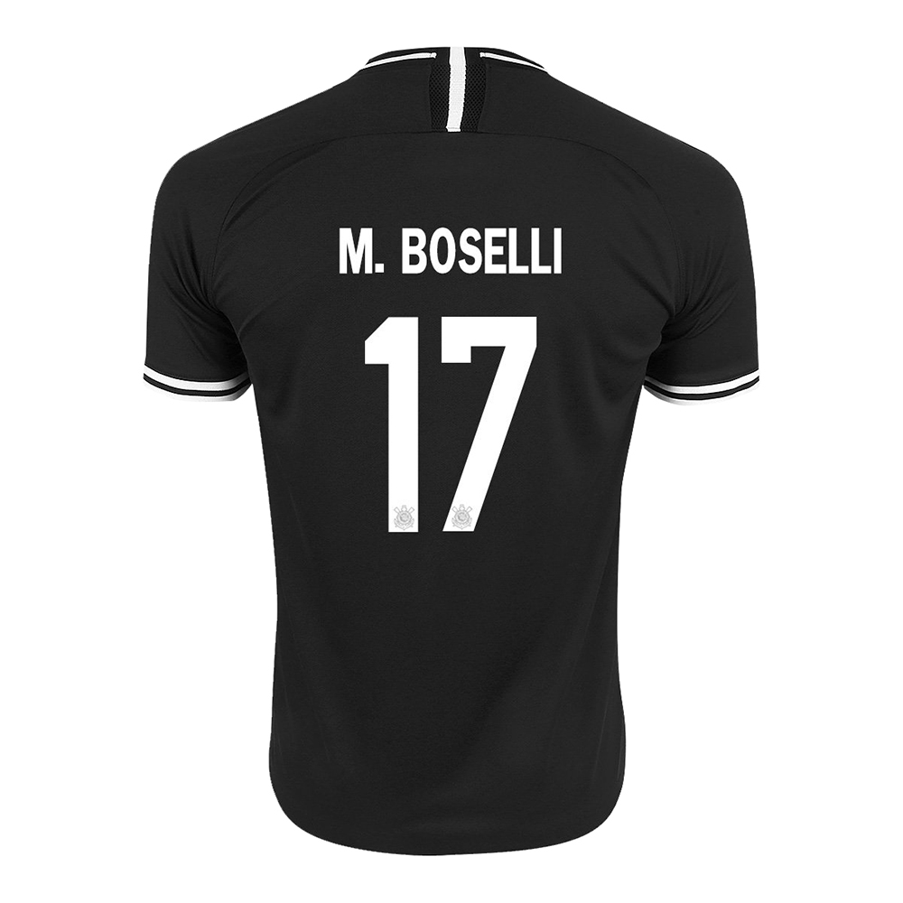 Kinder Fußball Mauro Boselli 17 Auswärtstrikot Schwarz Trikot 2019/20 Hemd