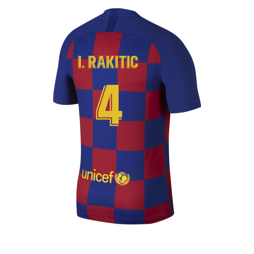 Kinder Fußball Ivan Rakitic 4 Heimtrikot Blau Rot Trikot 2019/20 Hemd