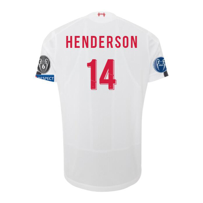 Kinder Fußball Henderson 14 Auswärtstrikot Weiß Trikot 2019/20 Hemd