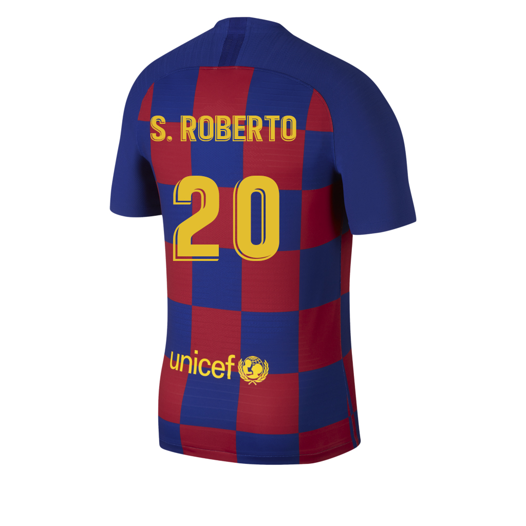 Kinder Fußball Sergi Roberto 20 Heimtrikot Blau Rot Trikot 2019/20 Hemd