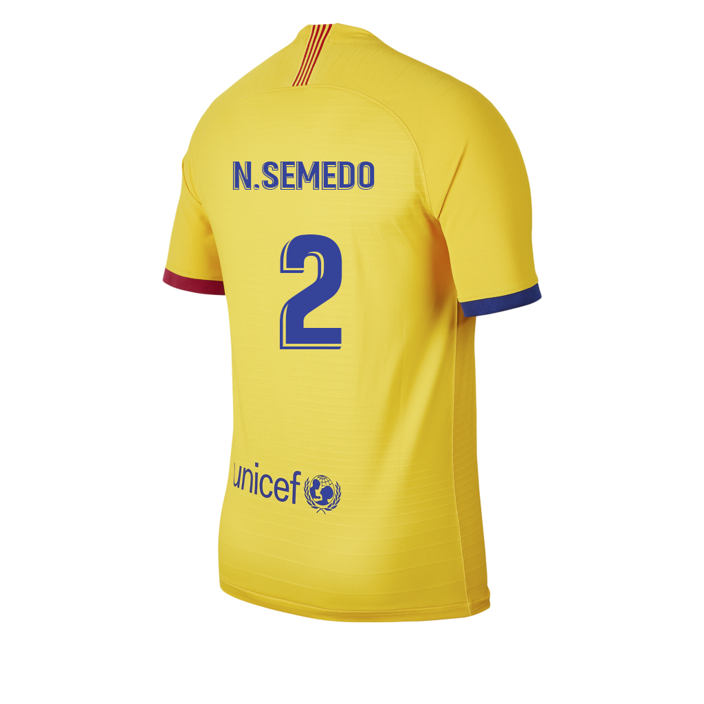 Kinder Fußball Nelson Semedo 2 Auswärtstrikot Gelb Trikot 2019/20 Hemd