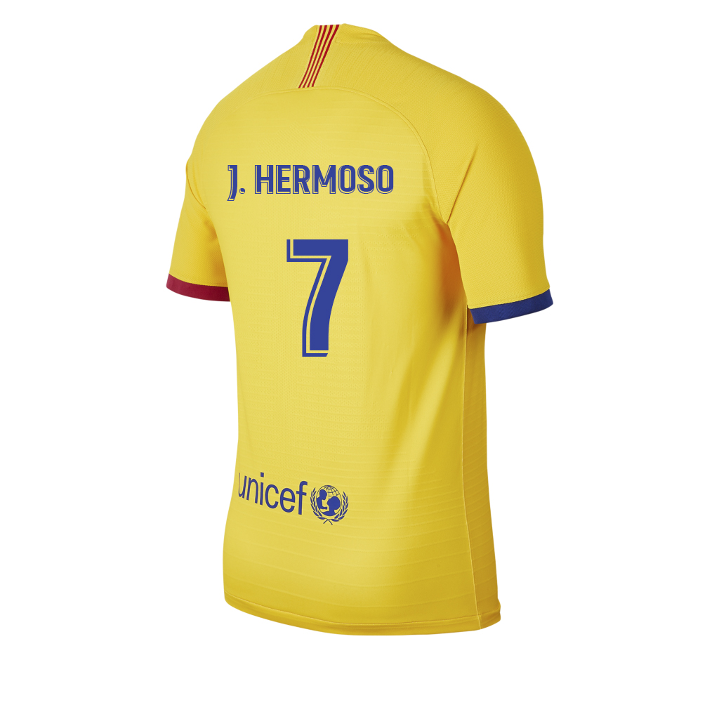 Kinder Fußball Jennifer Hermoso 7 Auswärtstrikot Gelb Trikot 2019/20 Hemd