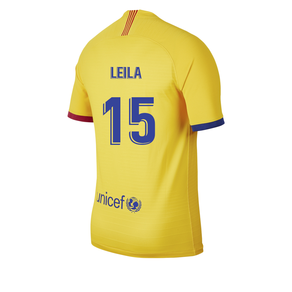 Kinder Fußball Leila Ouahabi 15 Auswärtstrikot Gelb Trikot 2019/20 Hemd