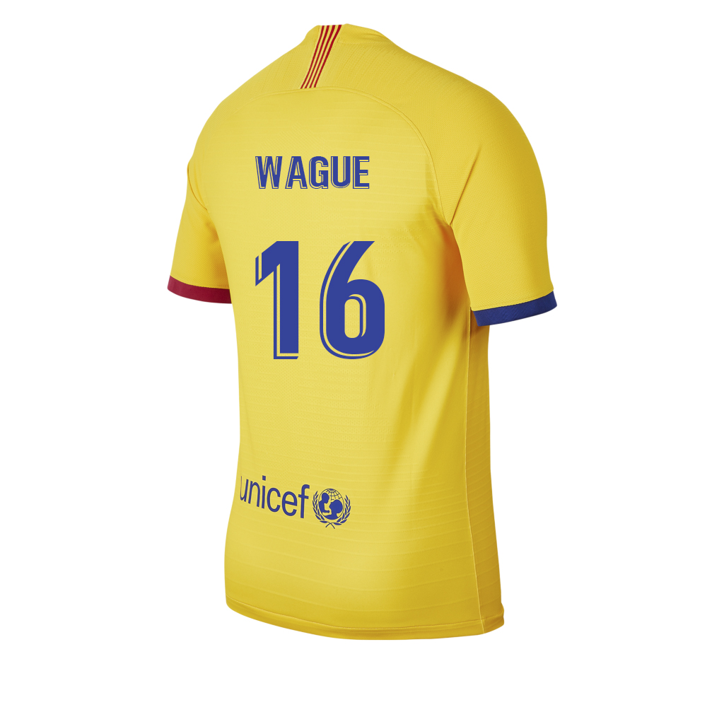Kinder Fußball Moussa Wague 16 Auswärtstrikot Gelb Trikot 2019/20 Hemd