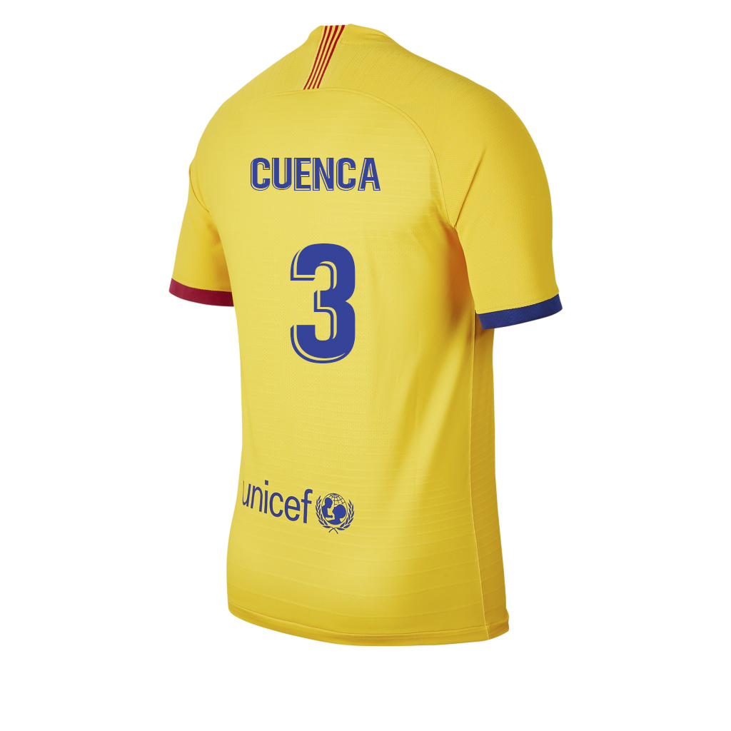 Kinder Fußball Jorge Cuenca 3 Auswärtstrikot Gelb Trikot 2019/20 Hemd