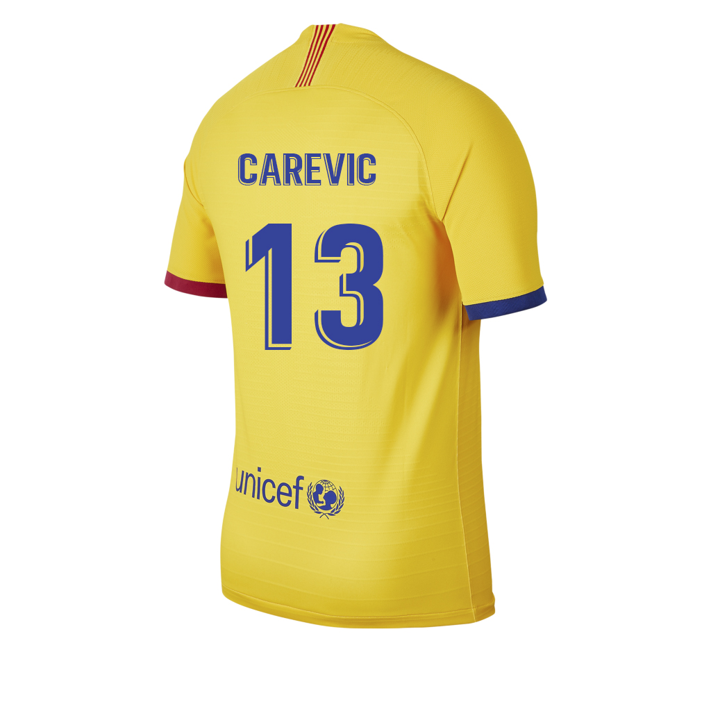 Kinder Fußball Lazar Carevic 13 Auswärtstrikot Gelb Trikot 2019/20 Hemd