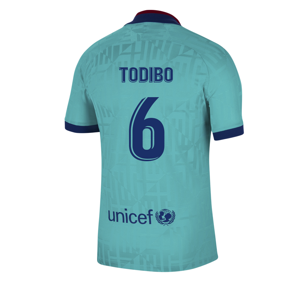 Kinder Fußball Jean-clair Todibo 6 Ausweichtrikot Blau Trikot 2019/20 Hemd