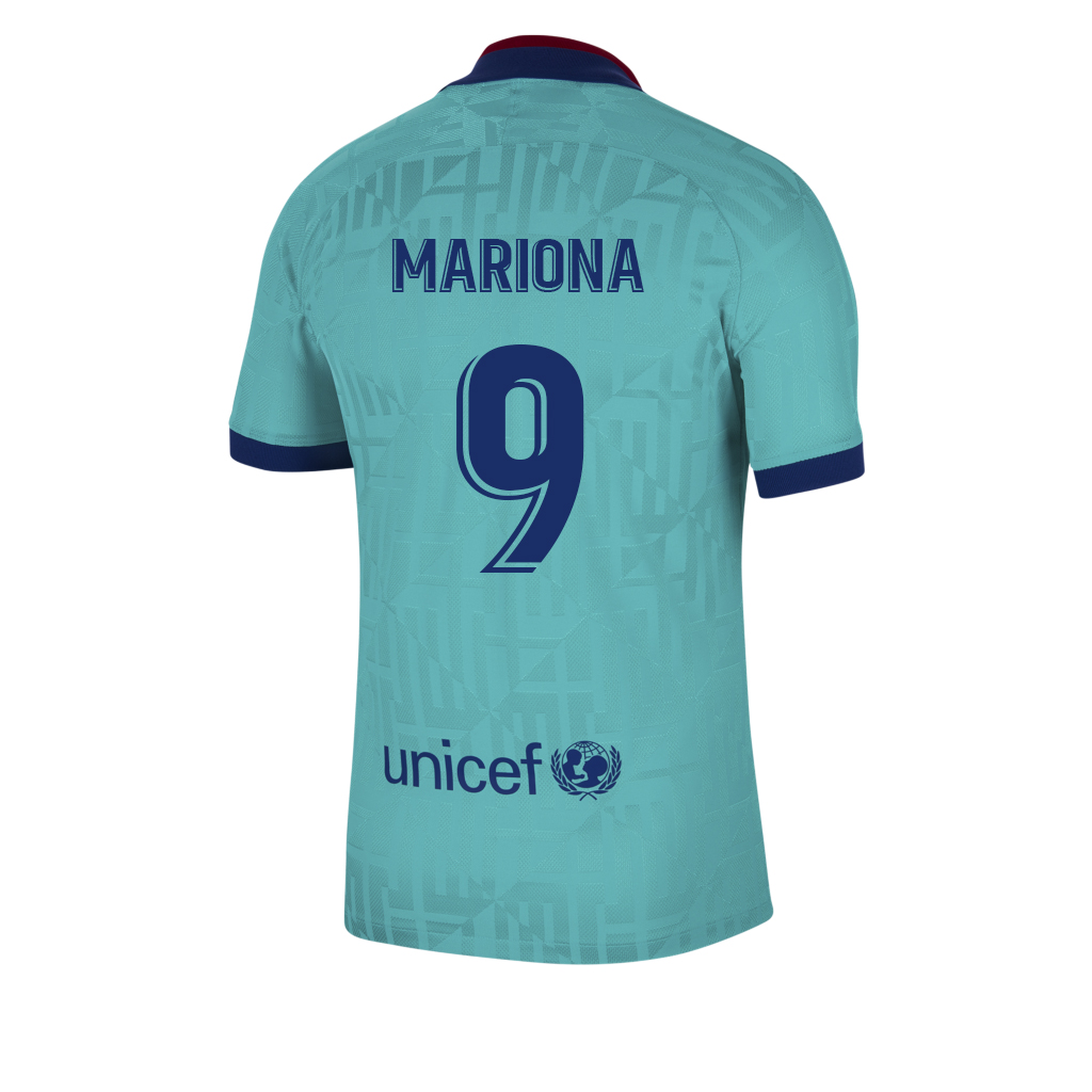 Kinder Fußball Mariona Caldentey 9 Ausweichtrikot Blau Trikot 2019/20 Hemd