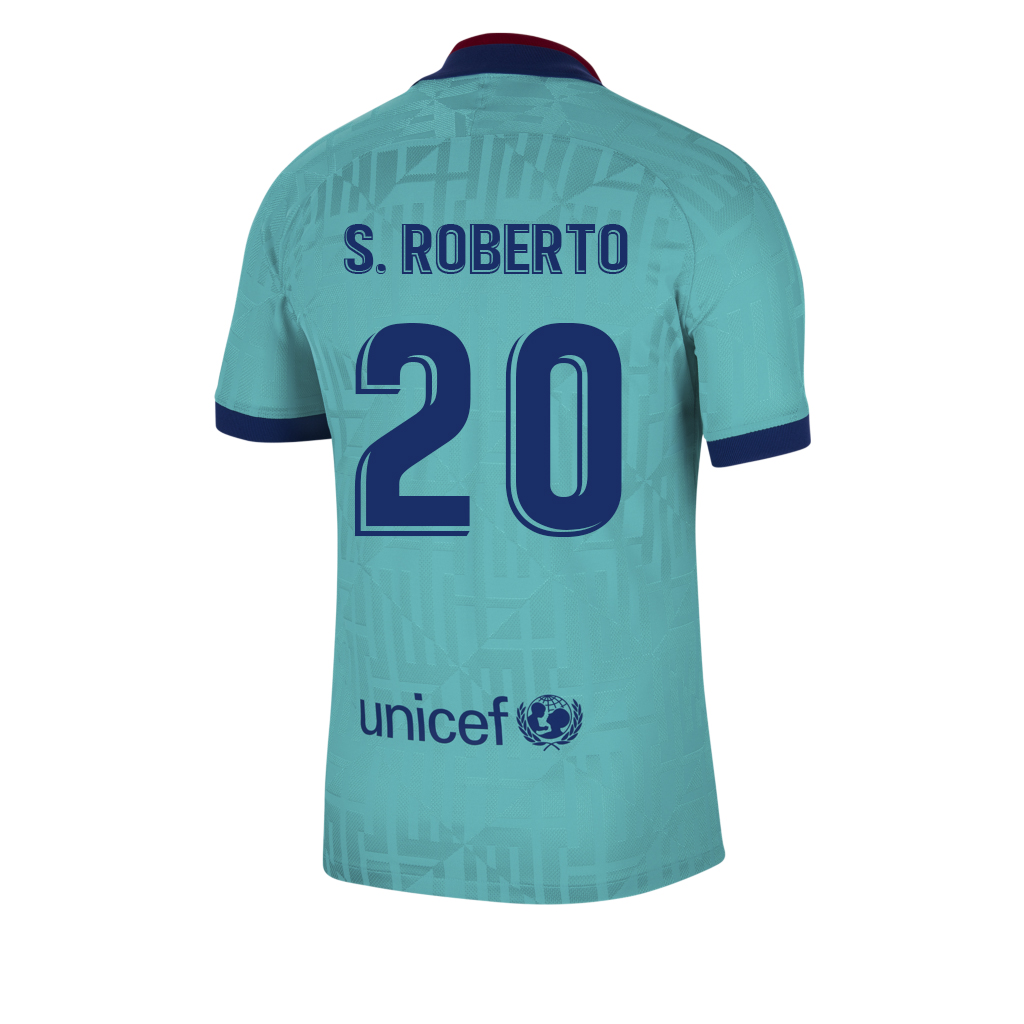 Kinder Fußball Sergi Roberto 20 Ausweichtrikot Blau Trikot 2019/20 Hemd