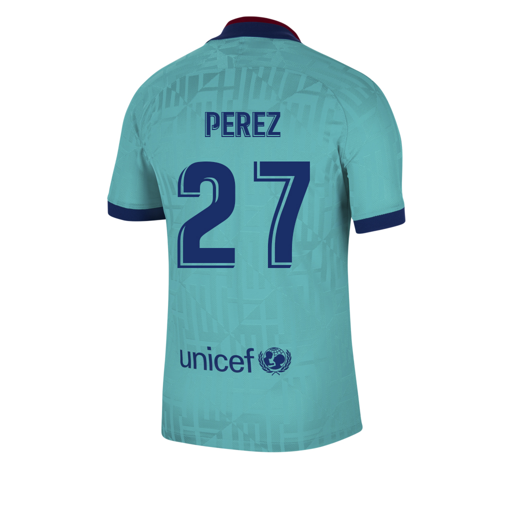 Kinder Fußball Carles Perez 27 Ausweichtrikot Blau Trikot 2019/20 Hemd