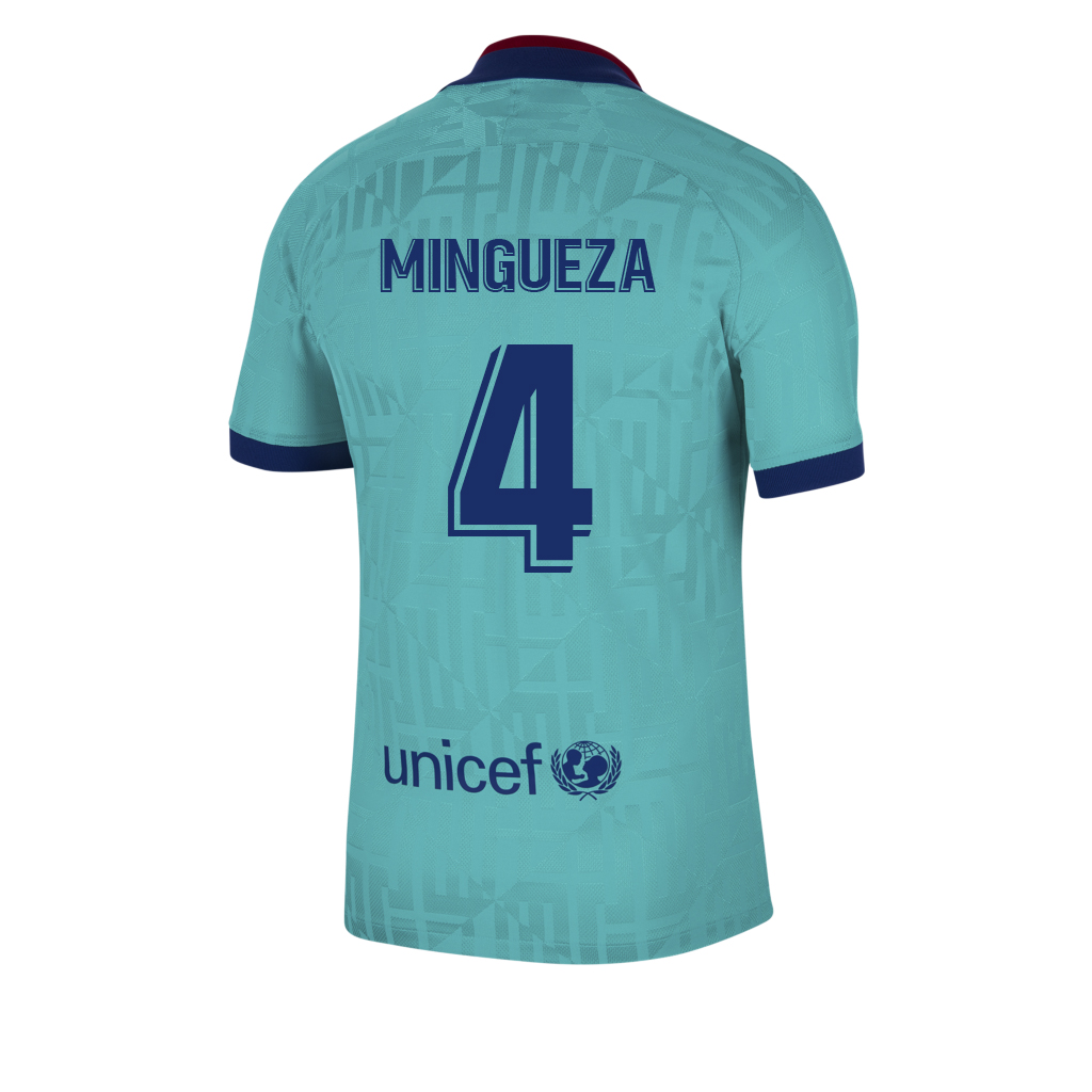 Kinder Fußball Oscar Mingueza 4 Ausweichtrikot Blau Trikot 2019/20 Hemd