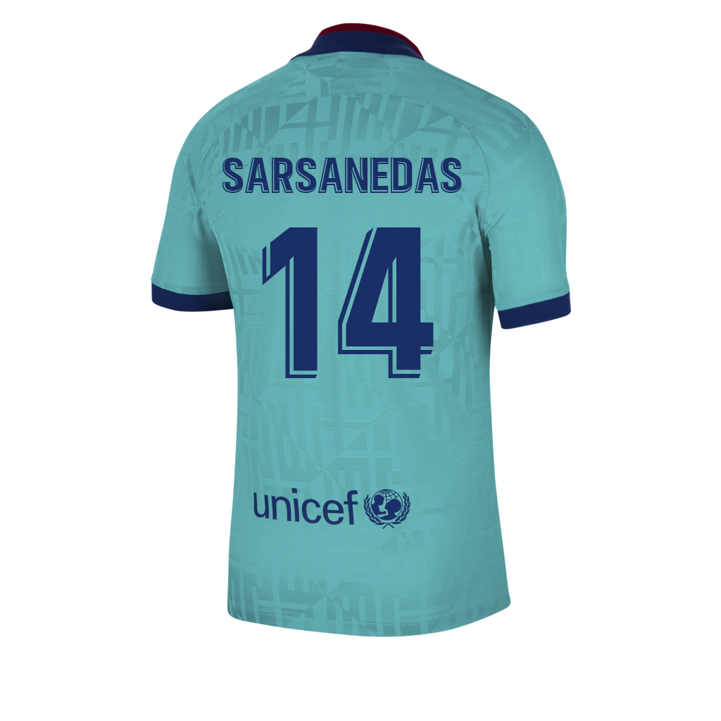 Kinder Fußball Ferran Sarsanedas 14 Ausweichtrikot Blau Trikot 2019/20 Hemd