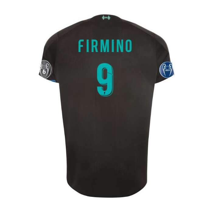 Kinder Fußball Roberto Firmino 9 Ausweichtrikot Schwarz Trikot 2019/20 Hemd