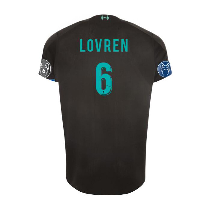 Kinder Fußball Dejan Lovren 6 Ausweichtrikot Schwarz Trikot 2019/20 Hemd