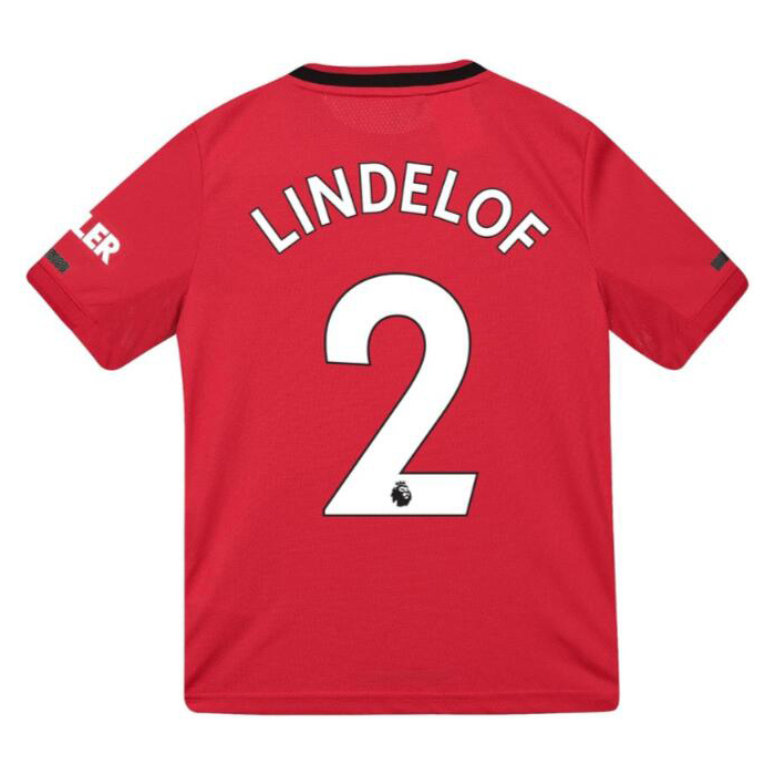 Kinder Fußball Victor Lindelof 2 Heimtrikot Rot Trikot 2019/20 Hemd
