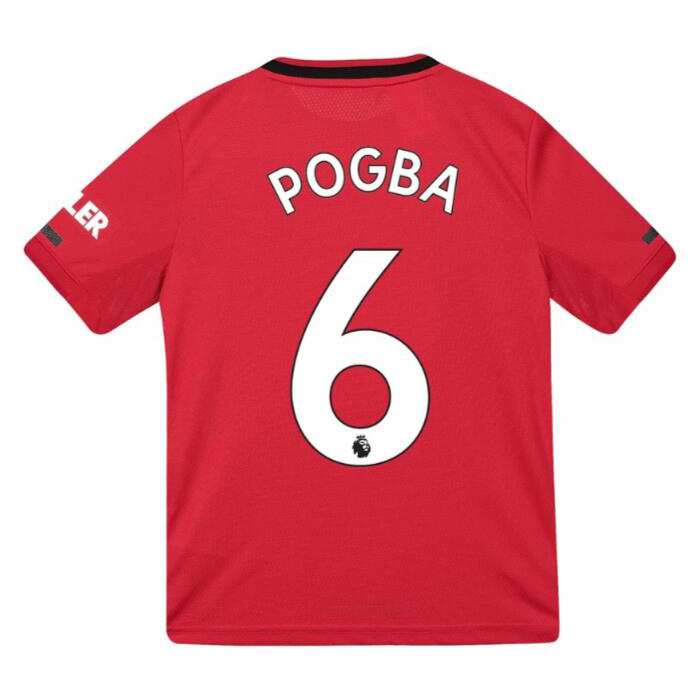 Kinder Fußball Paul Pogba 6 Heimtrikot Rot Trikot 2019/20 Hemd