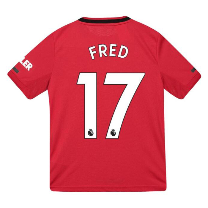 Kinder Fußball Fred 17 Heimtrikot Rot Trikot 2019/20 Hemd