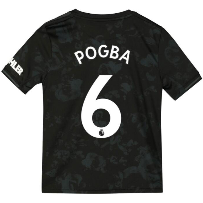 Kinder Fußball Paul Pogba 6 Ausweichtrikot Schwarz Trikot 2019/20 Hemd