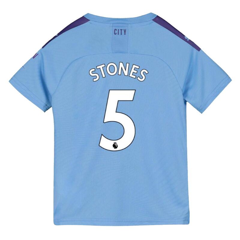 Kinder Fußball John Stones 5 Heimtrikot Blau Trikot 2019/20 Hemd