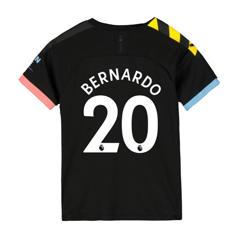 Kinder Fußball Bernardo Silva 20 Auswärtstrikot Schwarz Trikot 2019/20 Hemd