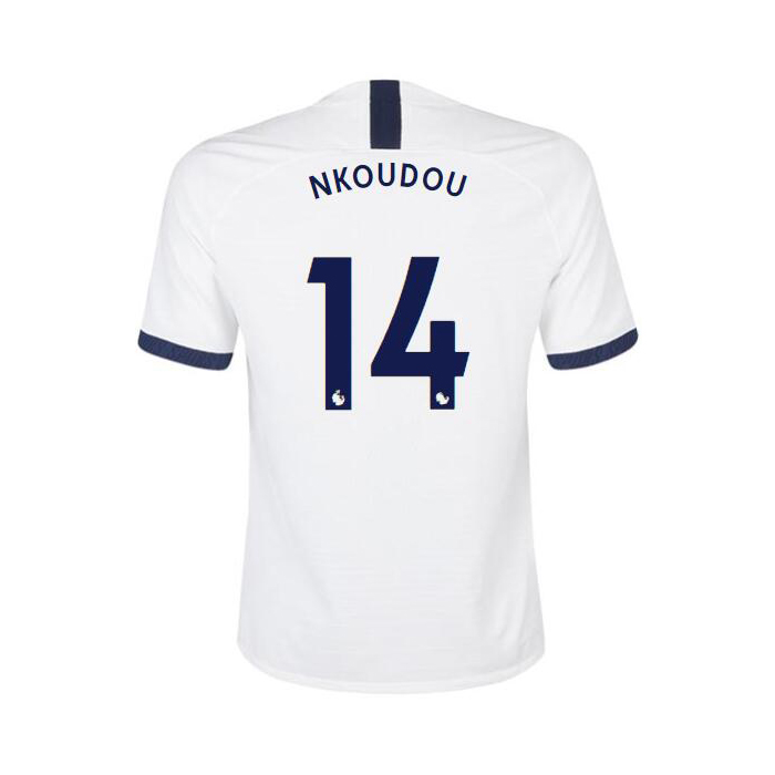 Kinder Fußball Georges-kevin Nkoudou 14 Heimtrikot Weiß Trikot 2019/20 Hemd